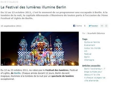 Berlin s'illumine au festival des lumières