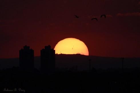 Sunset sunspot AR1302 Sunset sunspot AR1302