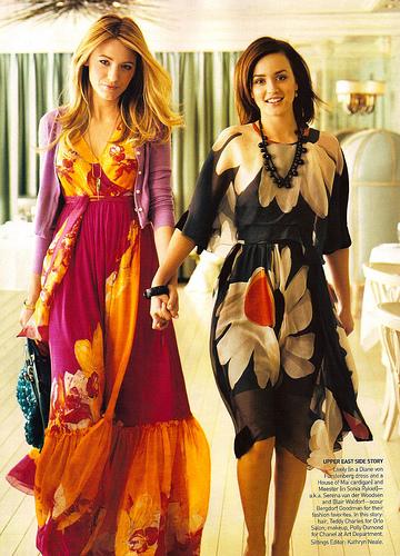 Leighton Meester et Blake Lively dans le magazine Vogue