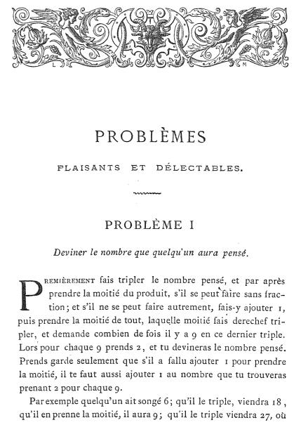 Problèmes plaisants et délectables