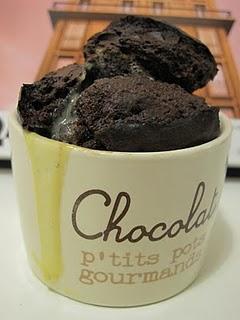 Dessert: Muffin Choco Coco, Coeur coulant Chocolat Blanc, socle Croustillant