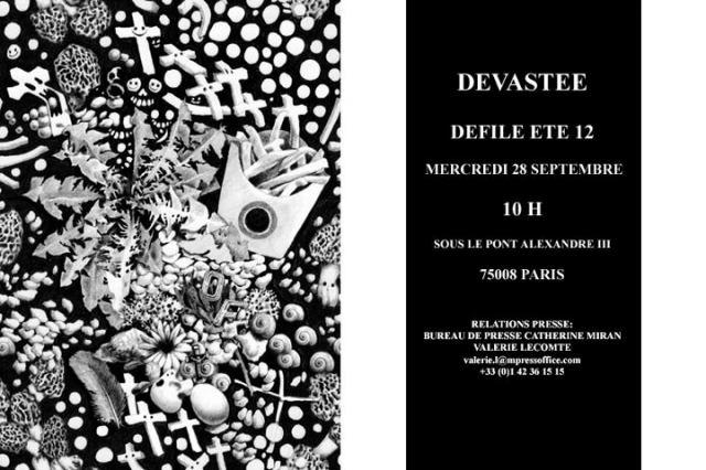 Fashion Week de Paris: le défilé DEVASTEE