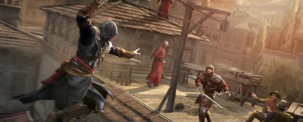 Ezio, surpris dans l'accomplissement de son art : tuer