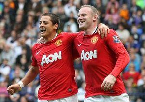 Javier-Chicharito-Hernandez-And-Wayne-Rooney