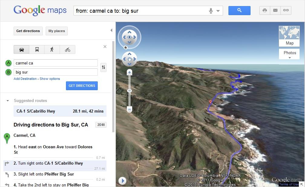 google maps simulateur de trajet blog1 Google Maps vous offre un simulateur d’itinéraires