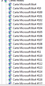 Des cartes réseau Microsoft 6to4 en bien trop grand nombres...