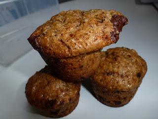 Muffins chocolat, beurre de cacahuète & banane