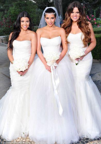 Inspiration Mariage… Les robes de mariée de Kim Kardashian!