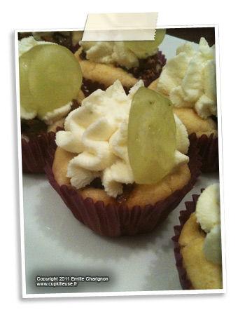 Cupcakes salés aux figues fraiches, topping au chèvre frais d'ardèche (les