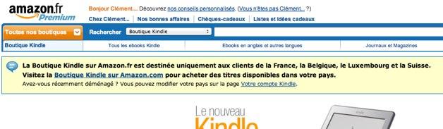 Astuce : comment faire la transition vers le Kindle Store français ?