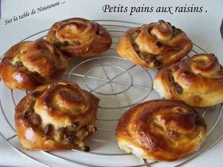 Petits pains aux raisins / Petits pains aux abricots Petits pains aux raisins 1