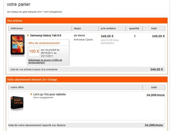 gt8 600x457 La Samsung Galaxy Tab 8.9 à 349 euros sans engagement chez Orange