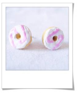 donuts_fimo Boucles d'oreilles donuts fimo