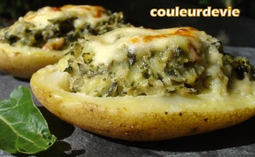 Pommes de terre farcies aux blettes Pommes de terre farcies aux blettes