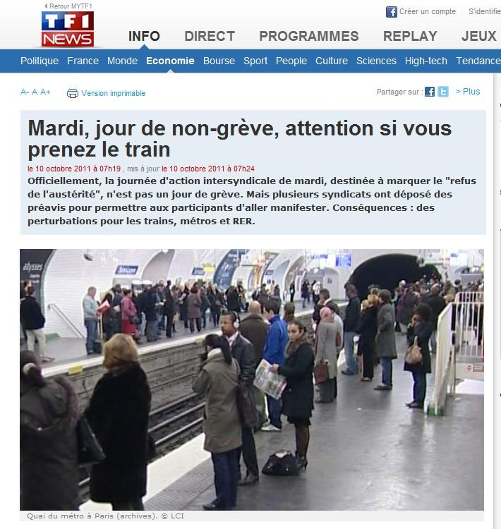 Mardi, jour de non-grève Mardi, jour de non-grève