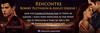 Concours Twilight Révélation : rencontre Robert Pattinson !