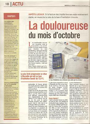 Marseille , Taxe d'Habitation 2011 , ça fait très mal! Marseille , Taxe d'Habitation 2011 , ça fait très mal!