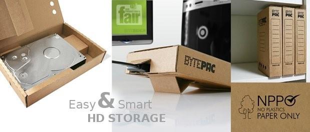 bytepac bytepac BytePac : des boitiers en carton pour vos disques durs