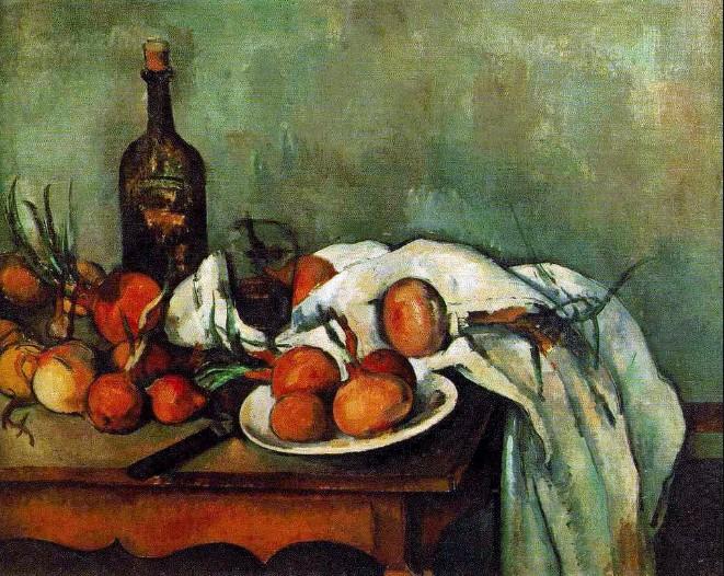 Nature morte aux oignons Cézanne et Paris, au musée du Luxembourg
