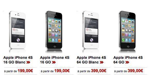 L'iPhone 4S chez Virgin Mobile, à partir de 199€...