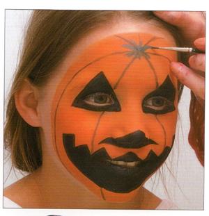 Maquillage Halloween : Belle citrouille