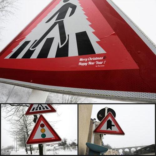 Des sens pas forcément pour le bon sens.... Les panneaux sapins de Noël