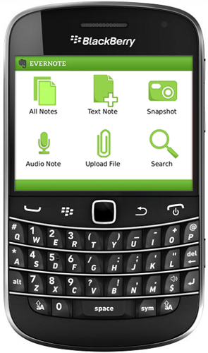 evernote blackberry La version BlackBerry dEvernote se met à jour