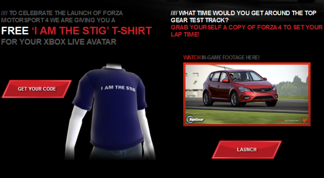 T-Shirt Blue Forza Motorsport 4 pour avatar Xbox offert