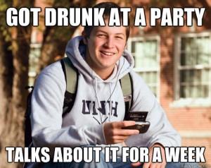 college freshman - drunk party