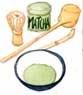 Thé vert et offrande de wagashi