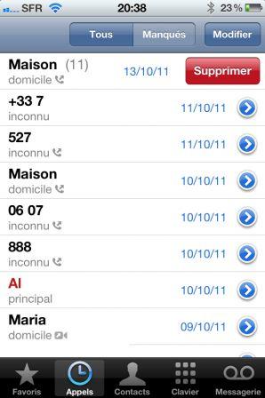 suppimer les appels un a un sur iphone suppimer les appels un a un sur iphone 5 nouveautés iOS 5 à connaître