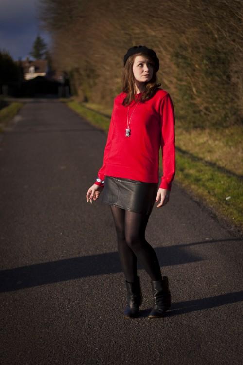 jupe cuir noir sweet uniqlo 2 2 ans du blog! Rétrospective : Le rouge