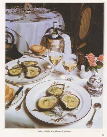 h Huîtres chaudes à la julienne de poireaux