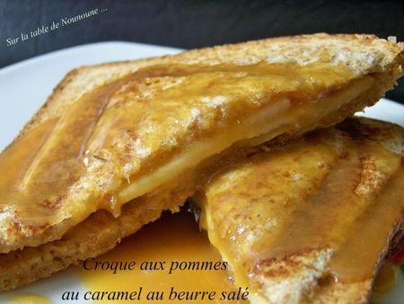 Croque aux pommes au caramel au beurre salé Croque aux pommes au caramel au beurre salé