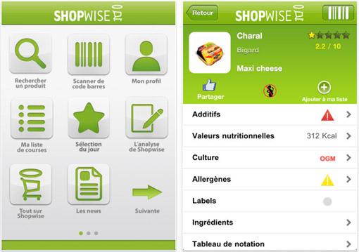 Capture Shopwise DOSSIER – Les Applications Grande Consommation – Shopwise