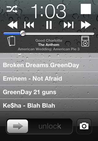 lock SuperMusic: Nouvelle apparence pour l’ iPod sur le lockscreen