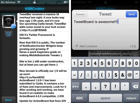 Tweetez depuis le Lockscreen avec TweetBoard Tweetez depuis le Lockscreen avec TweetBoard