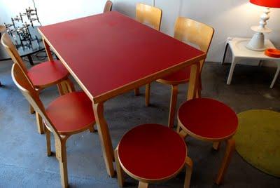 Table et chaises Alvar Aalto