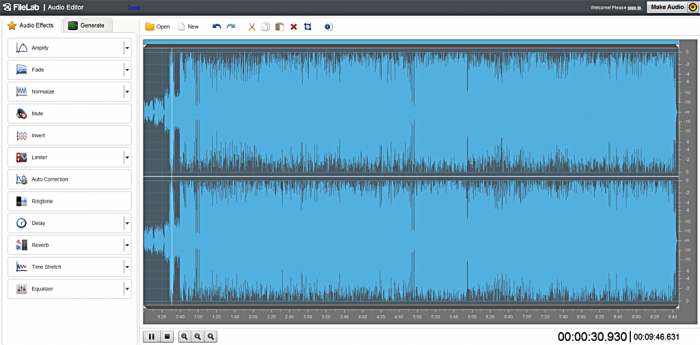 filelab editeur audio 700x345 Editeur vidéo et audio en ligne : Filelab ...