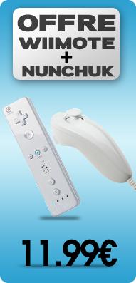 Offre discount accessoires Jeux-Video Wiimote + Nunchuk à 11.99€