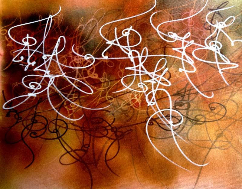 Calligraphie et Graffiti sur toile