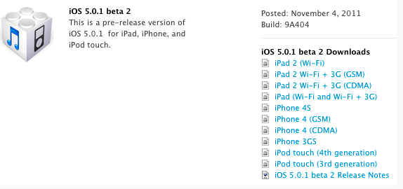 Jailbreaké iOS 5.0.1 beta 2 untethered avec Redsn0w 0.9.9b8