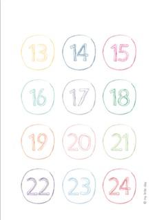 Les chiffres du calendrier de l’Avent Les chiffres du calendrier de l’Avent