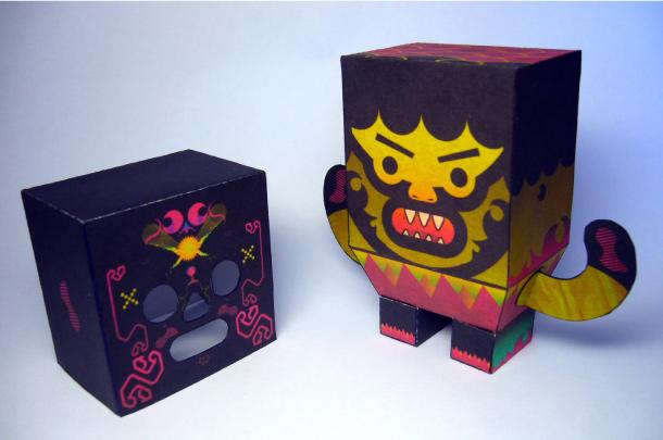 Blog_Paper_Toy_papertoys_Los_Luchadores_El_Tikirifue_pic2 ‘Los Luchadores’ Série #1 (x 12)