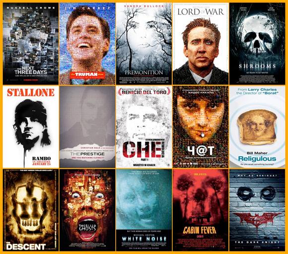 moviepostertrends mosaicfaces full Les 13 règles que respectent les affiches de films à Hollywood !