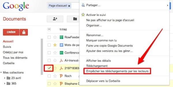google doc verrouiller pdf Google Documents: empêchez les téléchargements des PDF par les lecteurs