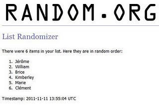 Jeu Concours n°9 : le résultat Jeu Concours n°9 : le résultat