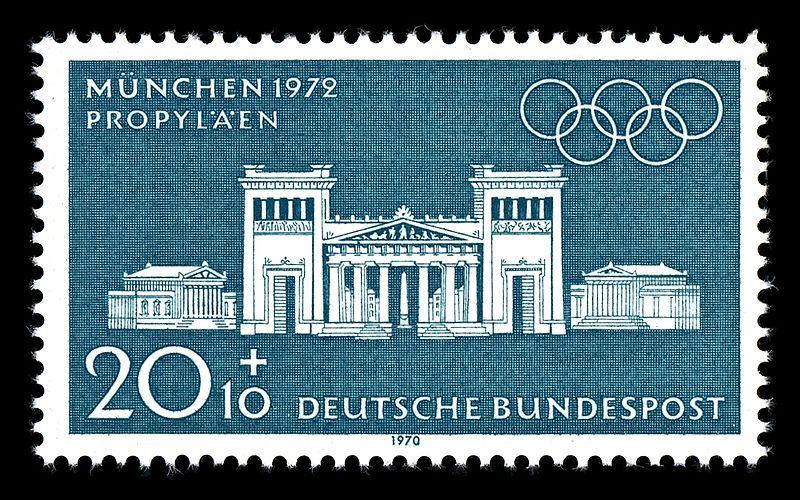 Datei:Stamps of Germany (BRD), Olympiade 1972, Ausgabe 1970, 20 Pf.jpg