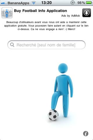 foot1 Footballinfo pour iPhone: Toutes les infos sur les footballeurs provisoirement GRATUIT