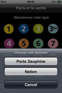 Paris ci la sortie du Métro v2.0 sur iPhone
